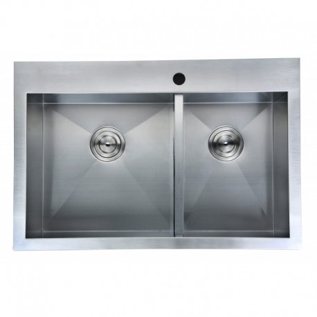 Cantina 33 " 70/30 double bowl, stainless steel sink