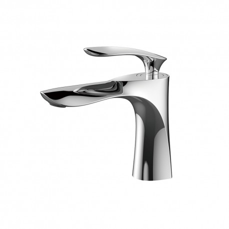 Kuta, Polished chrome basin faucet