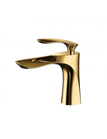 Kuta, Polished gold basin faucet