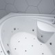 Vélès 63", massage bathtub with water jets