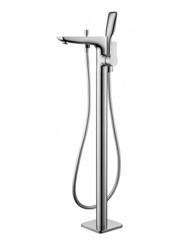 Percée, Freestanding bathtub faucet for polished chrome bathtub