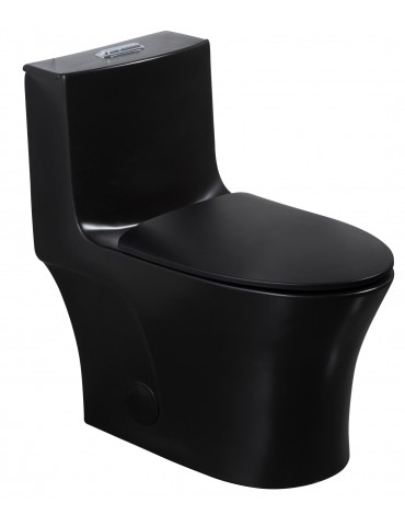 Mazu black, One piece toilet