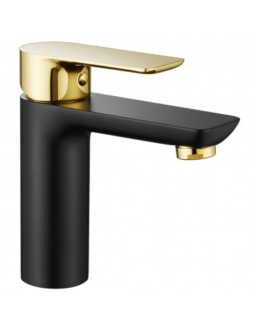 Hades, gold and matte black basin faucet