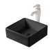 Sulawe matte black, porcelain sink