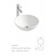 Fand glossy white, porcelain sink