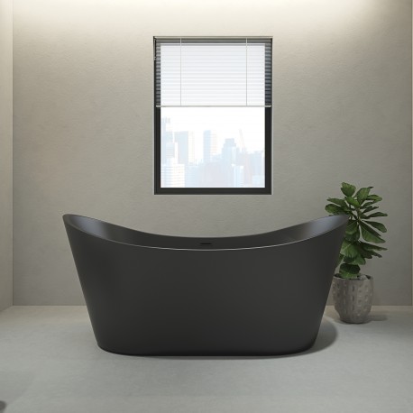 Fond de baignoire oval gris, accessoire baignoire - Badaboum