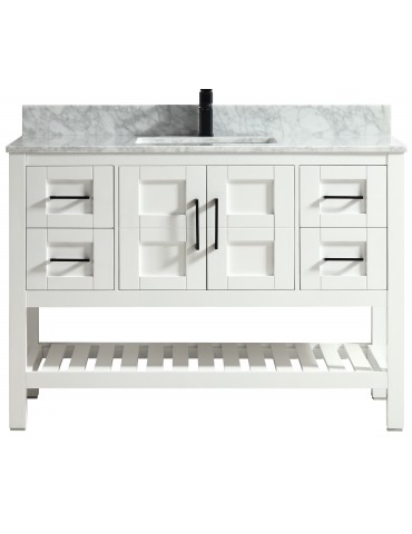 Manille 48" White, Solid wood