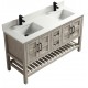 Manille 48" Antique Grey, Solid wood