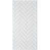 Mur de douche en PVC couleur White Herringbone
