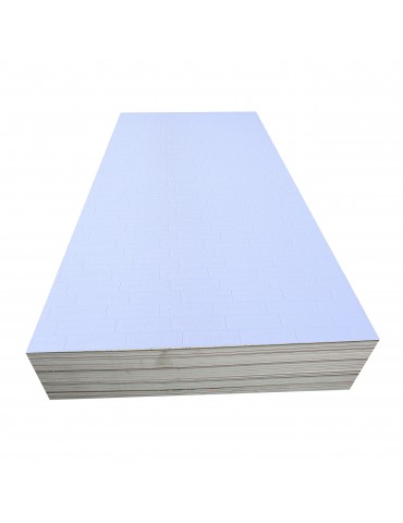 Calacatta brick grey PVC shower wall 47.24” × 94.5” x 4 mm