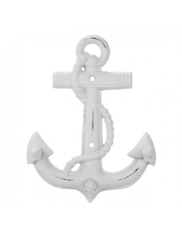 White metal anchor wall hook