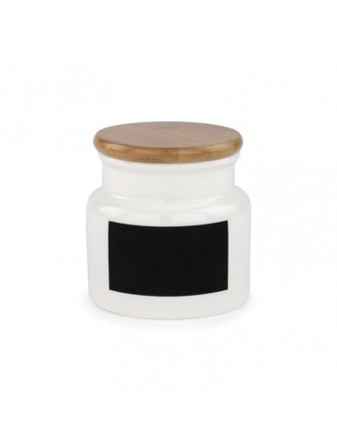 Small storage jar with chalk label