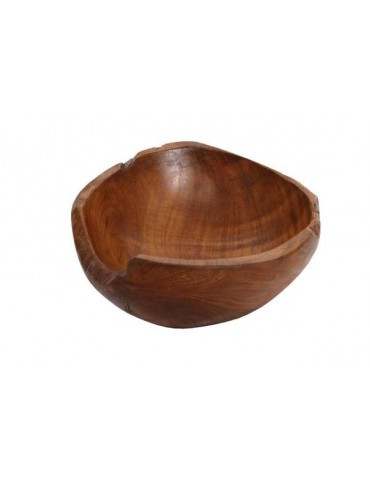 Small freeform bowl made of teak wood