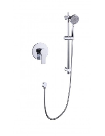 Kami chrome, rail mounted shower faucet