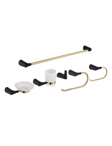 Slim II, Set of 6 accessories gold and black matte